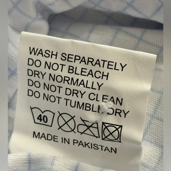 Collars & Co Polo Shirt Mens 2XL Blue Check Grid Dress Collar Golf Performance - Picture 10 of 14